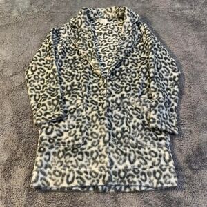 A New Day white and black Leopard Print Classy hair overcoat
